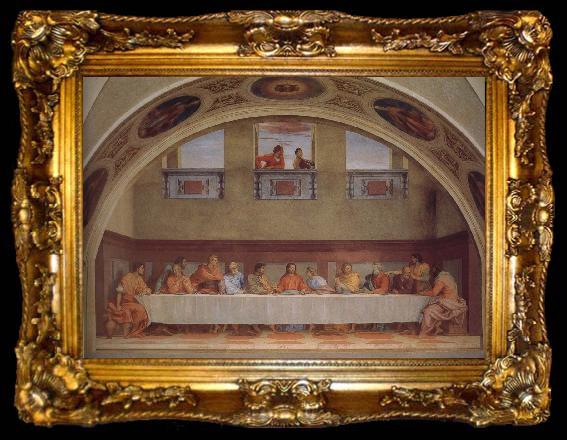 framed  Andrea del Sarto Last supper, ta009-2
